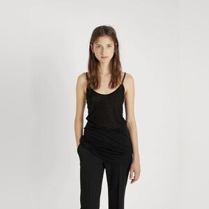 Ann Demeulemeester Black Sheer Tank Top